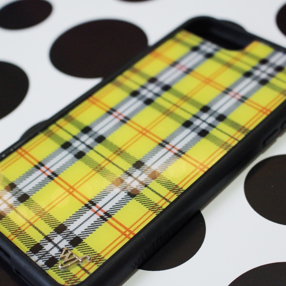 Yellow Plaid Wildflower iPhone 6s Plus Case